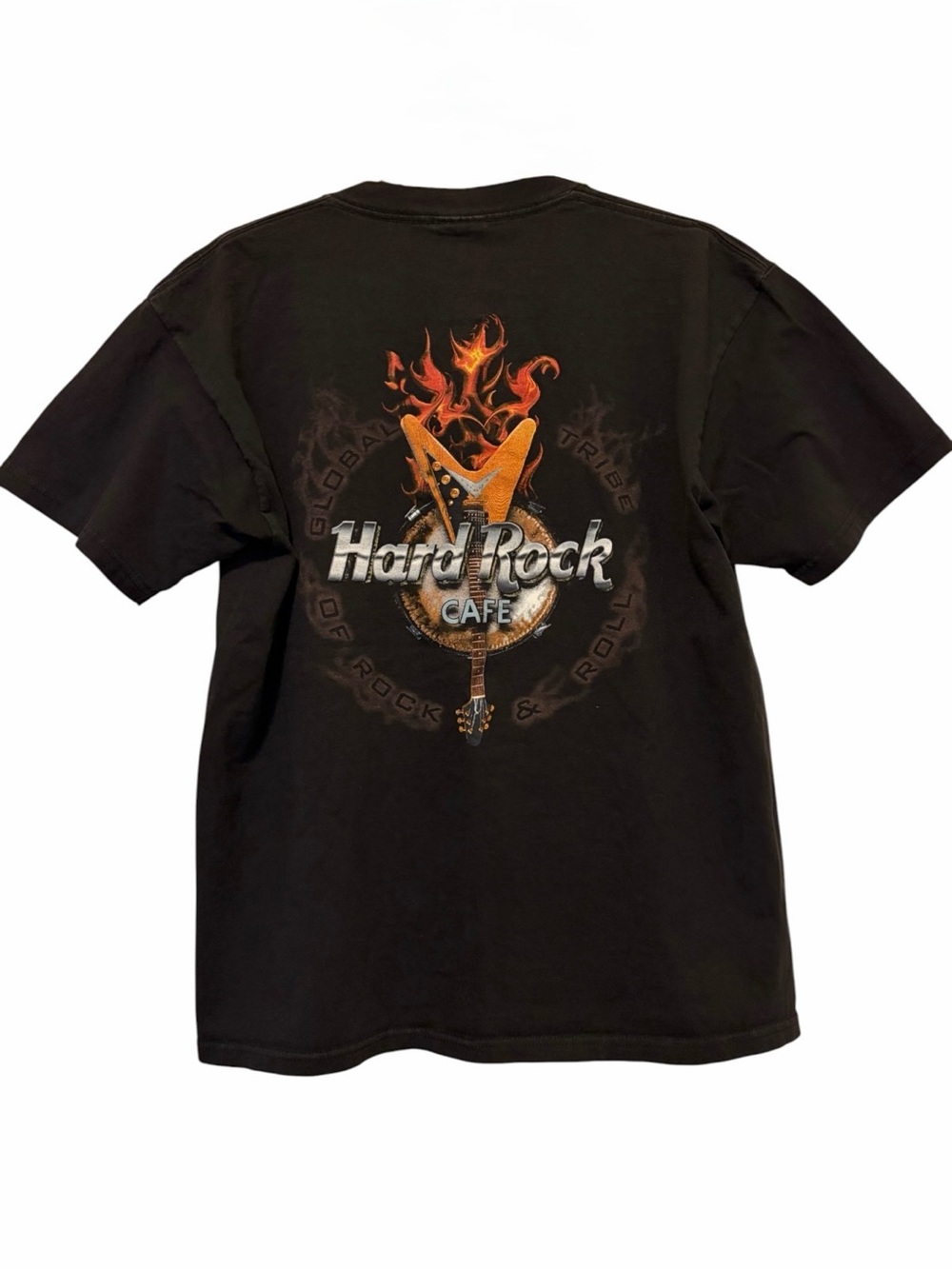 Vintage y2k Hard Rock Cafe Kona Hawaii 1998 Graphic Tee Shirt Mens Medium Black